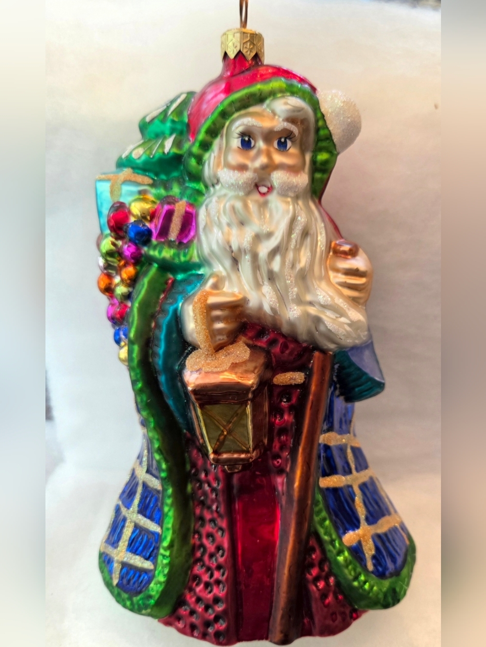 Christopher Radko 1999 Noel Splendor, 8" Glass Santa Ornament, Mint Condition